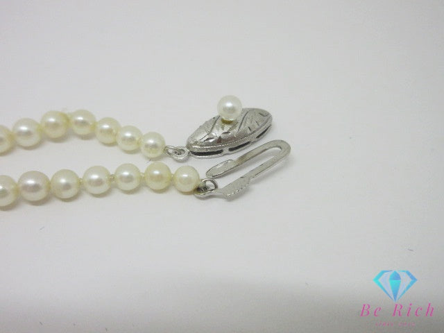 真珠 パール 3.5 -  7 mm 珠 デザイン ネックレス SILVER シルバー ジュエリー ベビー アクセサリー パーティ フォーマル 【中古】【送料無料】dgs4884