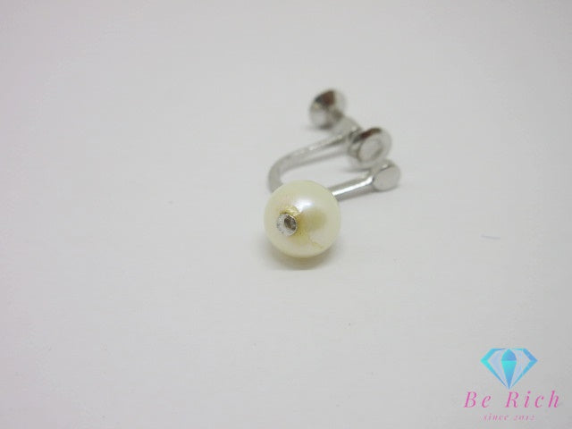 パール 真珠  6.5 mm 珠 ネックレス ペンダント イヤリング セット SILVER シルバー ジュエリー アクセサリー パーティ フォーマル 【中古】【送料無料】dgs4946