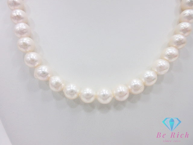 真珠 パール 8 mm 珠 デザイン ネックレス SILVER シルバー ジュエリー アクセサリー パーティ フォーマル 【中古】【送料無料】dgs5160