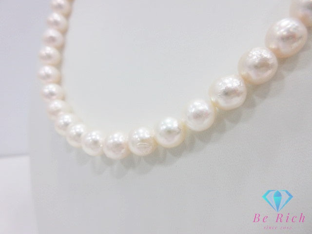 真珠 パール 8 mm 珠 デザイン ネックレス SILVER シルバー ジュエリー アクセサリー パーティ フォーマル 【中古】【送料無料】dgs5160