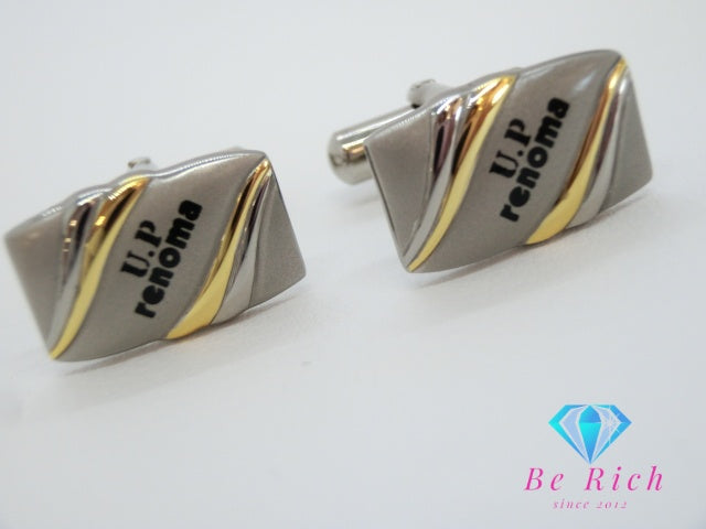 レノマ U.P renoma ネクタイピン カフス セット シルバー ゴールド  メッキ タイクリップ ワニロ式 タイピン カフリンクス カフスボタン ビジネス スーツ 小物  【中古】【送料無料】 h1218