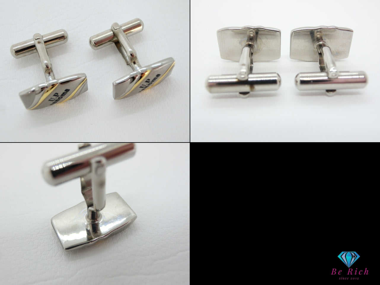 レノマ U.P renoma ネクタイピン カフス セット シルバー ゴールド  メッキ タイクリップ ワニロ式 タイピン カフリンクス カフスボタン ビジネス スーツ 小物  【中古】【送料無料】 h1218