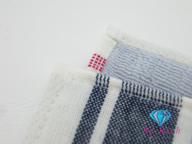 ラルフ ローレン RALPH LAUREN ガーゼ タオル ハンカチ 24.5 × 25 cm ボーダー ホワイト ネイビー レッド 白 青 赤 綿 コットン パイル POLO ポロ   【中古】【送料無料】 h1328