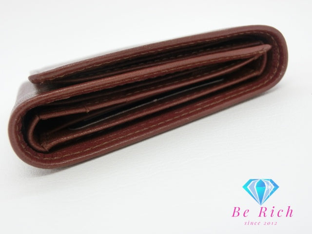 ベカチーノ BECCACCINO 三つ折り財布 札入れ 1122 ブラウン 茶 レザー コンパクト ウォレット ミニ 財布 二つ折り財布 小銭入れなし ベッカチーノ 【中古】【送料無料】 h1447