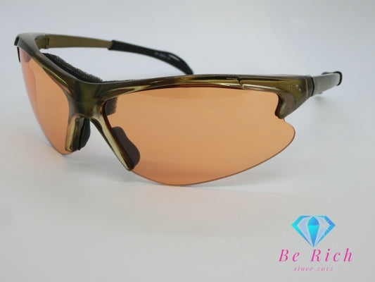 サングラス ブラウン オレンジ プラスチック スポーツ メガネ アイウェア ファッション 小物 メーカー 記載なし  【中古】【送料無料】h1693