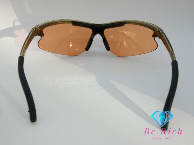 サングラス ブラウン オレンジ プラスチック スポーツ メガネ アイウェア ファッション 小物 メーカー 記載なし  【中古】【送料無料】h1693