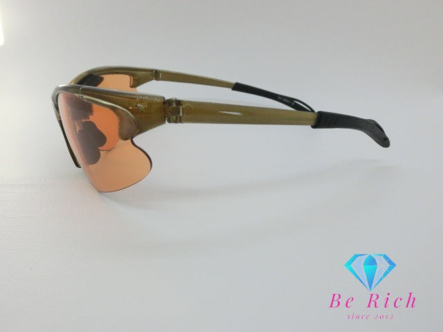 サングラス ブラウン オレンジ プラスチック スポーツ メガネ アイウェア ファッション 小物 メーカー 記載なし  【中古】【送料無料】h1693