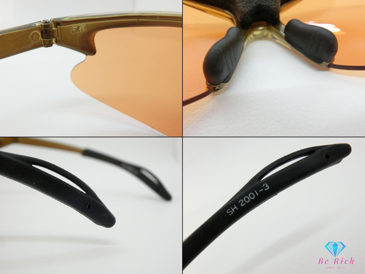 サングラス ブラウン オレンジ プラスチック スポーツ メガネ アイウェア ファッション 小物 メーカー 記載なし  【中古】【送料無料】h1693