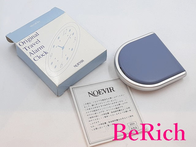 ノエビア NOEVIR トラベル アラーム クロック 目覚まし 置時計 8904 白 ホワイト 文字盤 ライトブルー 水色 アナログ クォーツ QZ ウォッチ 【中古】【送料無料】ht1529