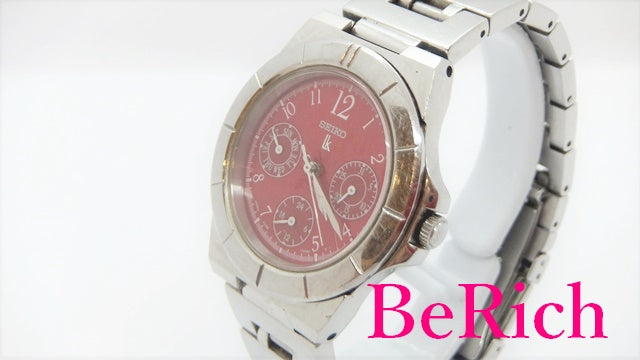 セイコー SEIKO ルキア LUKIA レディース 腕時計 5Y89-0B30 トリプルカレンダー 赤 レッド 文字盤 SS シルバー ア – Be  Rich公式オンラインストア