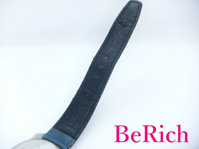 ブローバ BULOVA ベネトン BENETTON メンズ 腕時計 白 ホワイト 文字盤 SS 青 ブルー レザー アナログ QZ クォーツ ウォッチ 【中古】【送料無料】 ht3917