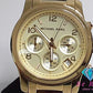 マイケルコース MICHAEL KORS ランウェイ クロノグラフ レディース 腕時計 MK5659 シャンパン ゴールド ハバナ ブラウン 茶 SS プラスチック アナログ クォーツ QZ ウォッチ 【中古】【送料無料】 ht4428