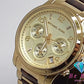 マイケルコース MICHAEL KORS ランウェイ クロノグラフ レディース 腕時計 MK5659 シャンパン ゴールド ハバナ ブラウン 茶 SS プラスチック アナログ クォーツ QZ ウォッチ 【中古】【送料無料】 ht4428