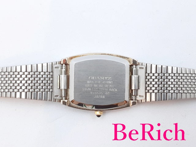 MAXY レディース 腕時計 X55535-40 黒 ブラック 文字盤 SS ブレス アナログ クォーツ QZ ウォッチ 【中古】【送料無料】 ht4454