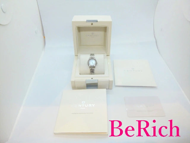 センチュリー CENTURY タイム ジェム レディース 腕時計 648.7.S.N1B.12.SF 白 ホワイト 文字盤 SS シルバー 6P ダイヤ アナログ クォーツ QZ ウォッチ TIME GEM 【中古】【送料無料】 ht4461