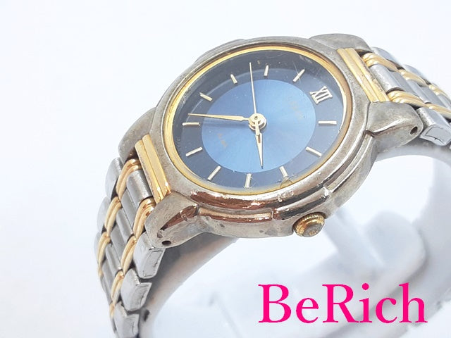セイコー SEIKO アルバ ALBA レディース 腕時計 V701-1450 ブルー 青 文字盤 SS ブレス クォーツ QZ ウォッチ 【中古】【送料無料】 ht4468