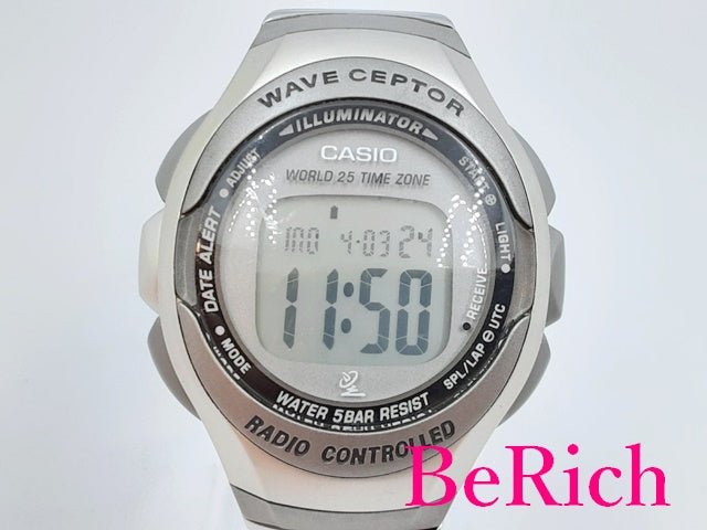 カシオ CASIO メンズ 腕時計 ウェーブ セプター WV-5011 デジタル グレー 文字盤 SS クォーツ QZ ウォッチ WAVE CEPTOR 【中古】【送料無料】 ht4506