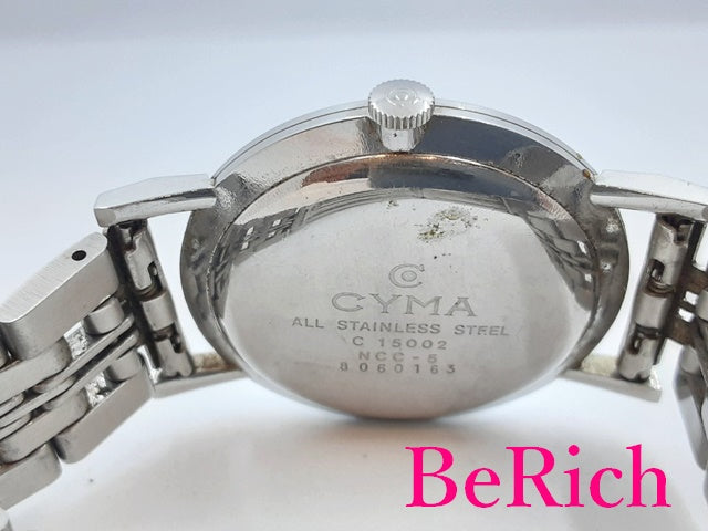 シーマ CYMA 手巻き メンズ 腕時計 C15002 シルバー 文字盤 SS