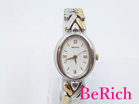 セイコー SEIKO レディース 腕時計 1221-5930 白 ホワイト 文字盤 SS GP ブレス アナログ クォーツ ウォッチ  【中古】【送料無料】 ht4705