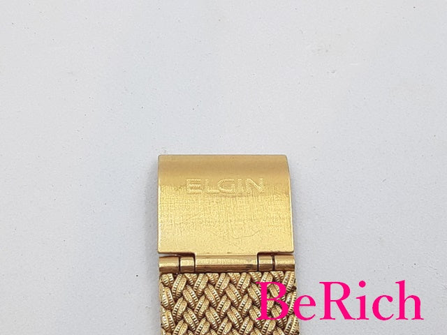 エルジン ELGIN メンズ 腕時計 FK266 ゴールド 文字盤 SS ブレス クォーツ QZ ウォッチ 【中古】【送料無料】 ht4722