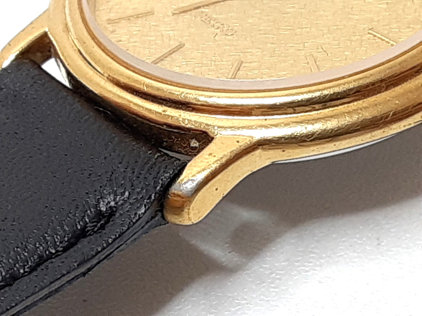 セイコー SEIKO ドルチェ メンズ 腕時計 8N41-6290 ゴールド ブラック 黒 SS GP レザー ブレス アナログ クォーツ QZ ウォッチ DOLCHE 【中古】【送料無料】 ht4743