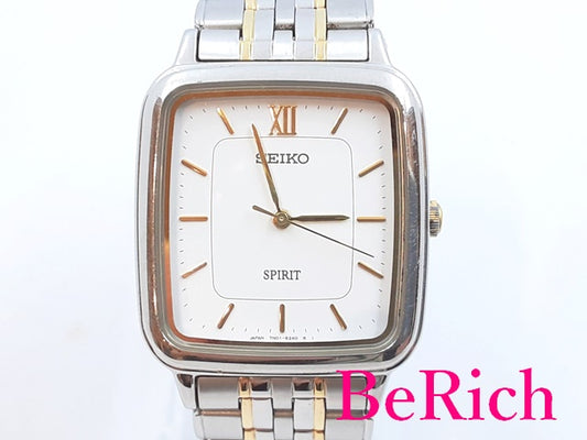 セイコー SEIKO スピリット メンズ 腕時計 7N01-5210 白 ホワイト 文字盤 SS ブレス アナログ QZ ウォッチ SPIRIT  【中古】【送料無料】 ht4836