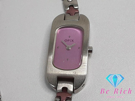 オペックス OPEX レディース 腕時計 ピンク シルバー SS ブレス アナログ クォーツ QZ ウォッチ  【中古】【送料無料】ht4874