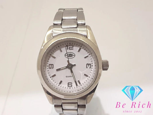 タイム エンジン TIME ENGINE レディース腕時計 TM-107L 白 ホワイト シルバー SS アナログ QZ クォーツ ウォッチ   【中古】【送料無料】 ht4961