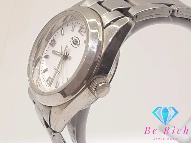 タイム エンジン TIME ENGINE レディース腕時計 TM-107L 白 ホワイト シルバー SS アナログ QZ クォーツ ウォッチ   【中古】【送料無料】 ht4961