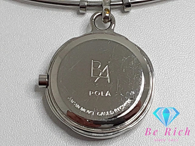 ポーラ POLA レディース 腕時計 ピンク シルバー SS ブレス アナログ クォーツ QZ ウォッチ バングル 【中古】【送料無料】 ht4966