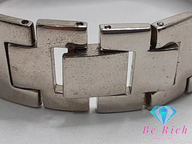 マリクレール marie claire レディース 腕時計 スクエア ピンク シルバー SS ブレス アナログ クォーツ QZ ウォッチ バングル  【中古】 【送料無料】 ht4971