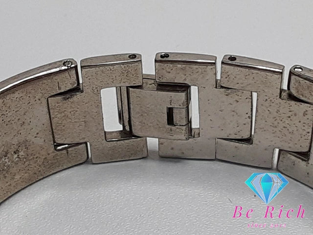 マリクレール marie claire レディース 腕時計 スクエア ピンク シルバー SS ブレス アナログ クォーツ QZ ウォッチ バングル  【中古】 【送料無料】 ht4971