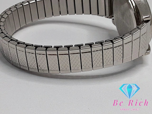 ジェイアクシス J-AXIS スクリプト レディース 腕時計 黒 ブラック シルバー SS ブレス アナログ クォーツ QZ ウォッチ SCRIPT   【中古】【送料無料】 ht4973