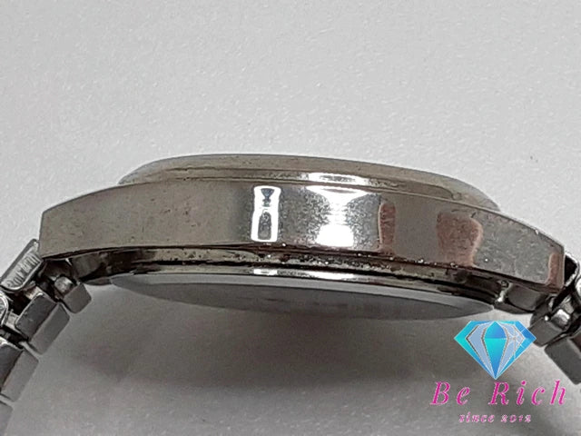 ジェイアクシス J-AXIS スクリプト レディース 腕時計 黒 ブラック シルバー SS ブレス アナログ クォーツ QZ ウォッチ SCRIPT   【中古】【送料無料】 ht4973