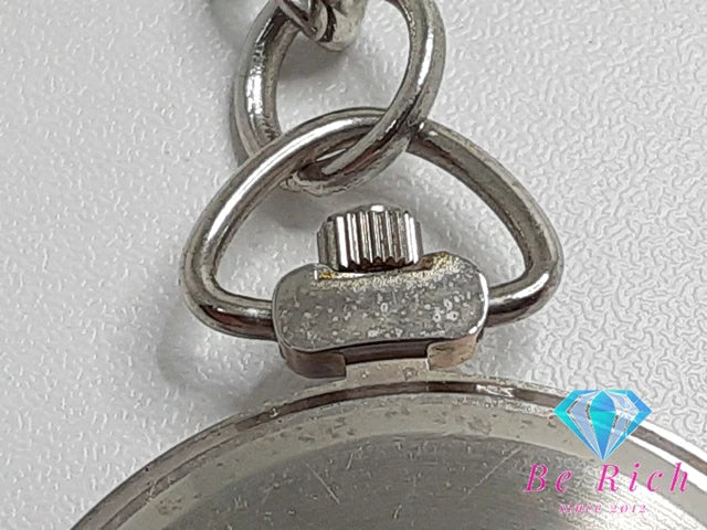 シチズン CITIZEN Q&Q フリーウェイ ポケットウォッチ AA92-4431 懐中時計 キーホルダー 白 ホワイト シルバー SS アナログ クォーツ QZ ウォッチ チャーム FREE WAY 【中古】【送料無料】 ht4991