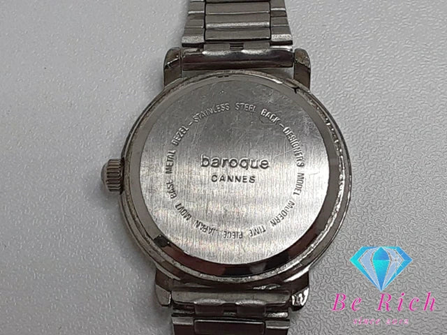 バロック Baroque レディース 腕時計 水色 ライト ブルー シルバー SS ブレス アナログ クォーツ QZ ウォッチ 【中古】【送料無料】 ht4996