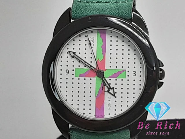 モントレス MONTRES メンズ 腕時計 5001.301 白 緑 ホワイト グリーン SS ブレス アナログ クォーツ QZ ウォッチ 【中古】【送料無料】 ht5003