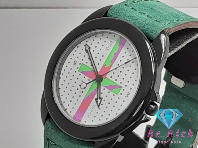 モントレス MONTRES メンズ 腕時計 5001.301 白 緑 ホワイト グリーン SS ブレス アナログ クォーツ QZ ウォッチ 【中古】【送料無料】 ht5003