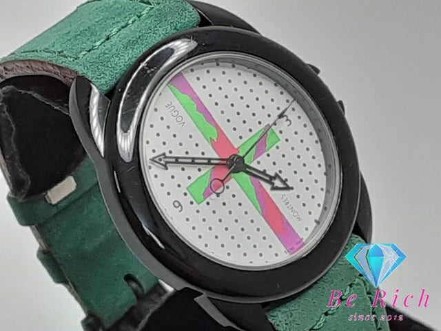 モントレス MONTRES メンズ 腕時計 5001.301 白 緑 ホワイト グリーン SS ブレス アナログ クォーツ QZ ウォッチ 【中古】【送料無料】 ht5003