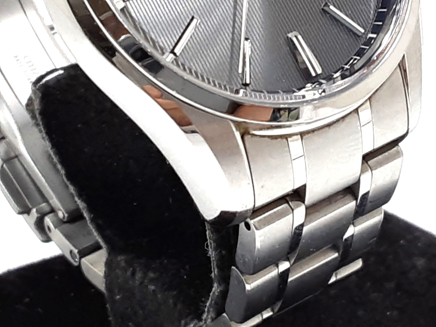 ザ シチズン The CITIZEN エコ ドライブ メンズ 腕時計 デイト AQ1020-51A A010-T018963 黒 ブラック シルバー パワーリザーブ チタニウム チタン アナログ ソーラー クォーツ QZ ウォッチ 【中古】【送料無料】 ht5009