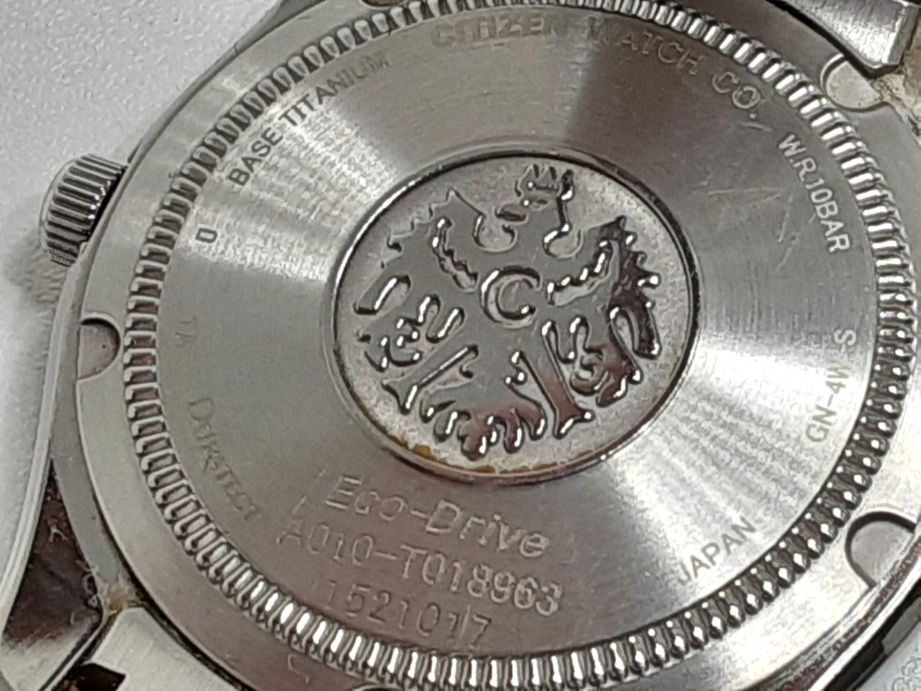 ザ シチズン The CITIZEN エコ ドライブ メンズ 腕時計 デイト AQ1020-51A A010-T018963 黒 ブラック シルバー パワーリザーブ チタニウム チタン アナログ ソーラー クォーツ QZ ウォッチ 【中古】【送料無料】 ht5009