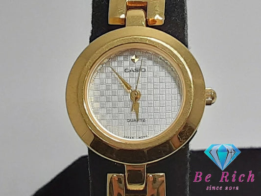 カシオ CASIO レディース 腕時計 LTP-2025 シルバー ゴールド SS ブレス アナログ クォーツ QZ ウォッチ バングル  【中古】【送料無料】ht5012