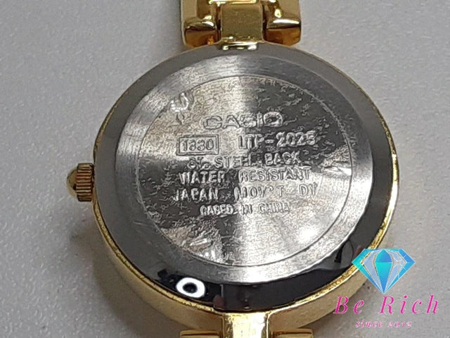 カシオ CASIO レディース 腕時計 LTP-2025 シルバー ゴールド SS ブレス アナログ クォーツ QZ ウォッチ バングル  【中古】【送料無料】ht5012