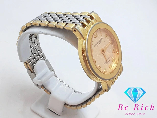 ニコラ バレンチノ nicola valentino メンズ 腕時計 NVG-805 ゴールド 文字盤 GP ( メッキ ) ブレス ロゴ アナログ クォーツ QZ ウォッチ 【中古】【送料無料】 ht5015