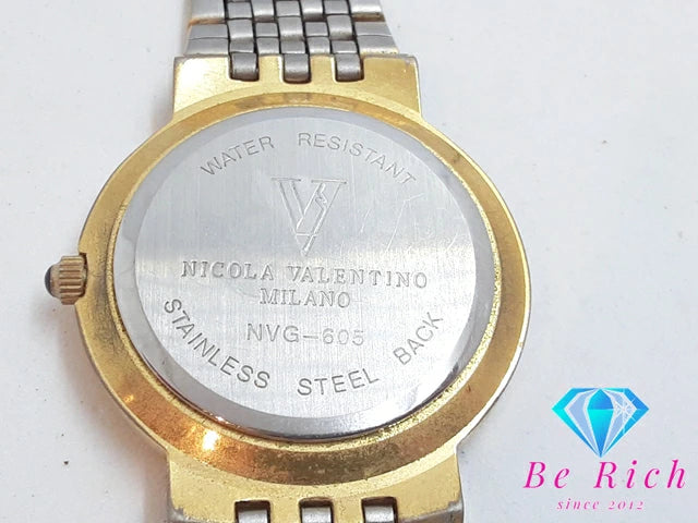 ニコラ バレンチノ nicola valentino メンズ 腕時計 NVG-805 ゴールド 文字盤 GP ( メッキ ) ブレス ロゴ アナログ クォーツ QZ ウォッチ 【中古】【送料無料】 ht5015