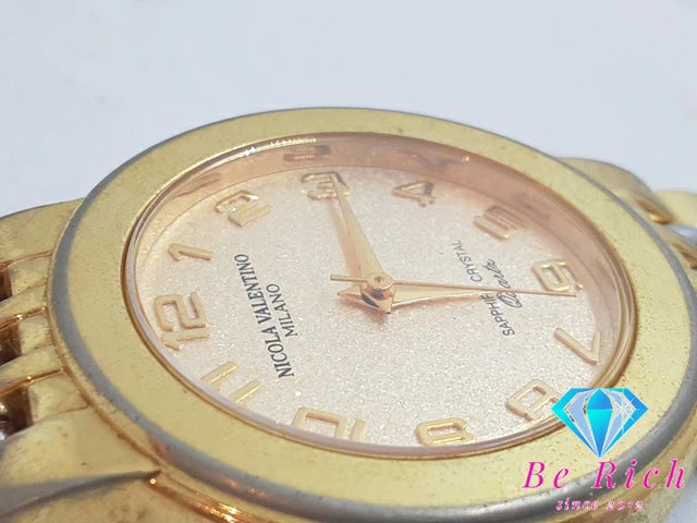 ニコラ バレンチノ nicola valentino メンズ 腕時計 NVG-805 ゴールド 文字盤 GP ( メッキ ) ブレス ロゴ アナログ クォーツ QZ ウォッチ 【中古】【送料無料】 ht5015