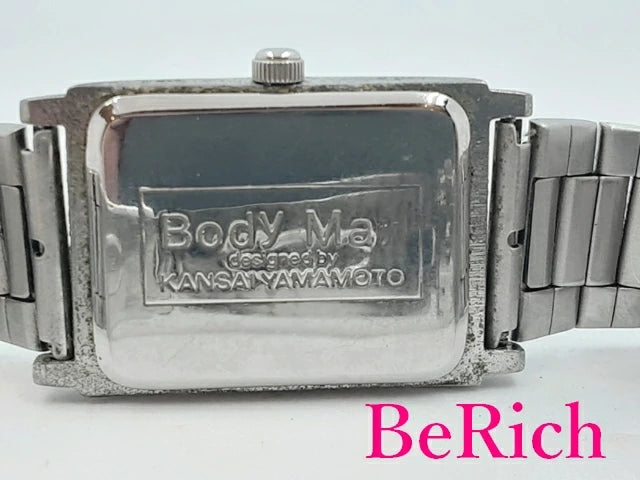 Body Max KANSAI YAMAMOTO ボディマックス メンズ 腕時計 白 ホワイト 文字盤 SS ブレス アナログ クォーツ QZ ウォッチ 山本寛斎 【中古】【送料無料】 ht5019