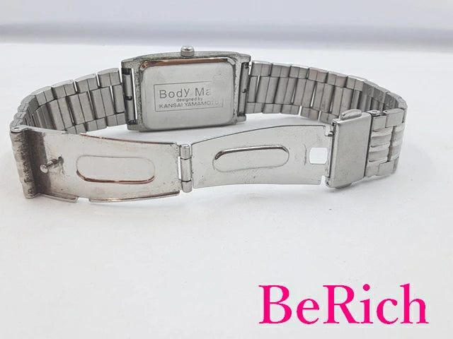 Body Max KANSAI YAMAMOTO ボディマックス メンズ 腕時計 白 ホワイト 文字盤 SS ブレス アナログ クォーツ QZ ウォッチ 山本寛斎 【中古】【送料無料】 ht5019