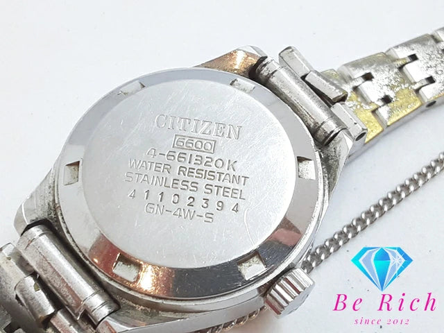 シチズン CITIZEN 自動巻き レディース 腕時計 4-661320 グリーン 緑 文字盤 SS ブレス アンティーク ヴィンテージ アナログ AT ウォッチ 【中古】【送料無料】 ht5020