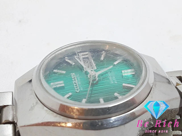 シチズン CITIZEN 自動巻き レディース 腕時計 4-661320 グリーン 緑 文字盤 SS ブレス アンティーク ヴィンテージ アナログ AT ウォッチ 【中古】【送料無料】 ht5020